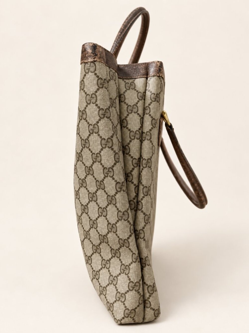 Vintage Gucci GG Monogram Tote + Tom Ford Era Mule Heels 8.5B Y2K - Picture 6 of 16